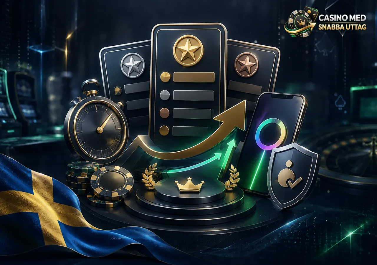 Jämförelse av casinon med snabba uttag genom ranking, betalningsalternativ och säkerhetsfaktorer